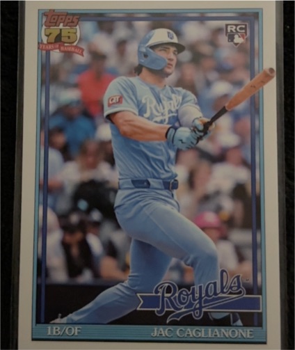 2026 Topps Series 1 1991 Topps #T91-42 Jac Caglianone Rookie Royals — front