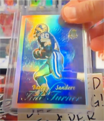 1994 Pacific Triple Folders #TT1 Barry Sanders Tide Turner — front