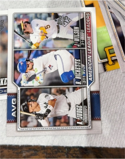 2026 Topps Series 1 #204 Jacob Wilson/Aaron Judge/Bo Bichette (League Leaders) — front
