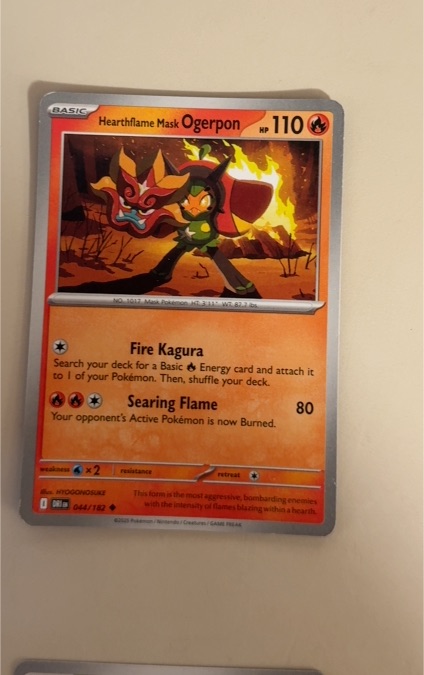 2025 Pokemon SV10: Destined Rivals #044 Hearthflame Mask Ogerpon — front