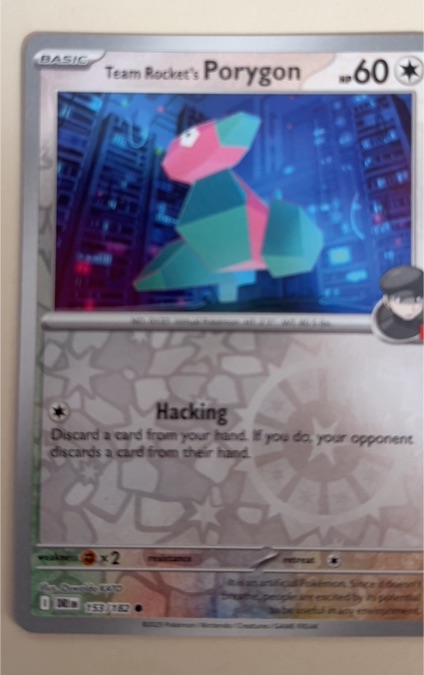 Team Rocket's Porygon SV10: Destined Rivals 153/182 — front