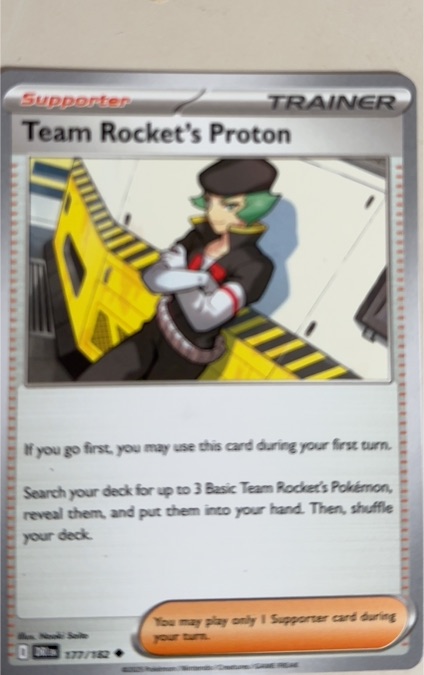 2024 Pokémon SV10: Destined Rivals #177 Team Rocket's Proton — front