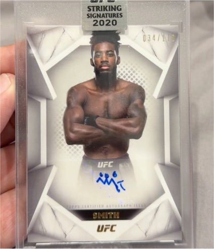 2020 Topps UFC Striking Signatures #STS-AS Anthony Smith — front