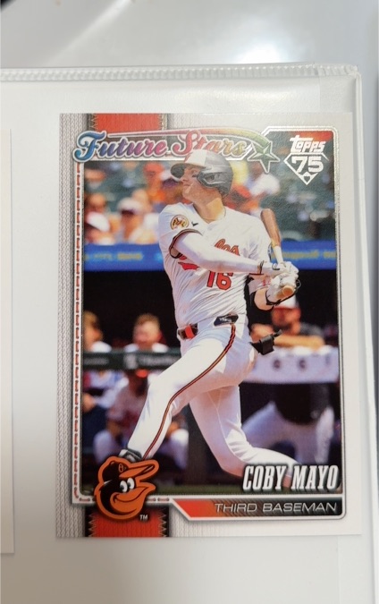 2026 Topps Series 1 #72 Coby Mayo Future Stars Baltimore Orioles — front