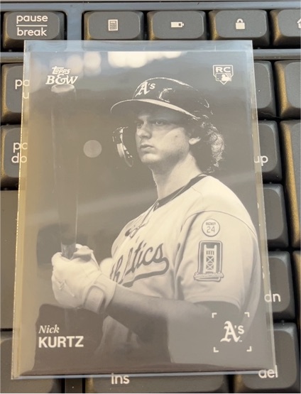 2025 Topps Black & White #4 Nick Kurtz — front