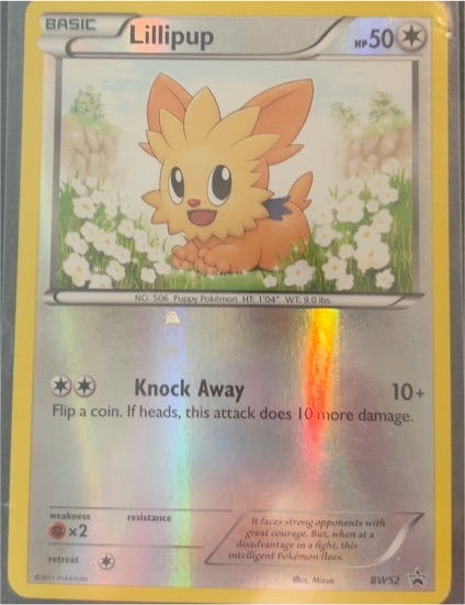 2011 Pokémon BW Black Star Promo #BW52 Lillipup — front