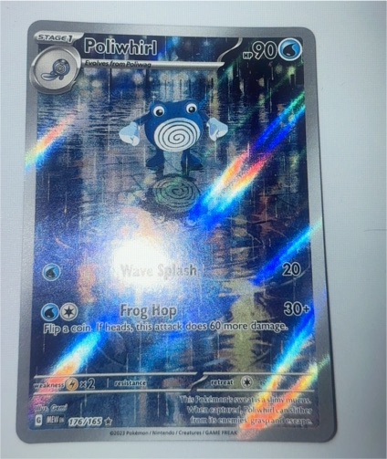 2023 Pokémon Scarlet & Violet 151 #176/165 Poliwhirl Illustration Rare Holo — front
