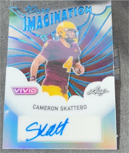 2025 Leaf Vivid Pure Imagination #PA-CS1 Cameron Skattebo — front