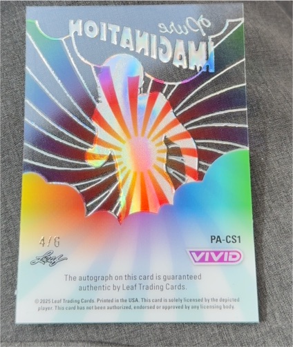 2025 Leaf Vivid Pure Imagination #PA-CS1 Dillon Gabriel Autograph — front
