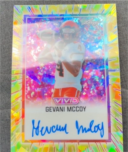 2025 Leaf Vivid #BA-GMC Gevani McCoy — front