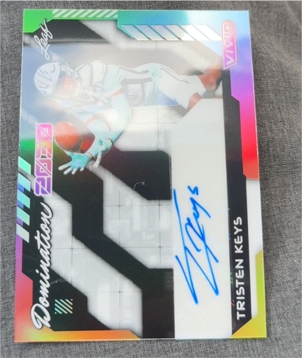 2025 Leaf Vivid Domination #20/25 Tristen Keys — front
