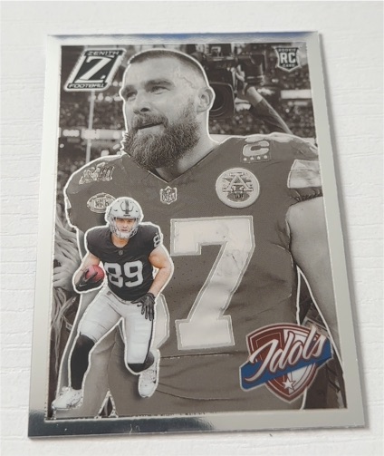 2024 Panini Zenith #7 Brock Bowers / Travis Kelce Idols — front