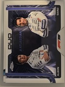 2025 Topps Chrome Formula 1 F1 Duo Cards #172 Alex Albon Carlos Sainz — front