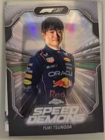 2025 Topps Chrome Formula 1 #SD-3 Yuki Tsunoda Speed Demons — front