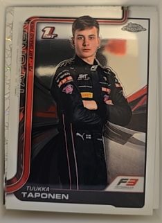 2025 Topps Chrome Formula 1 F3 #62 Tuukka Taponen — front