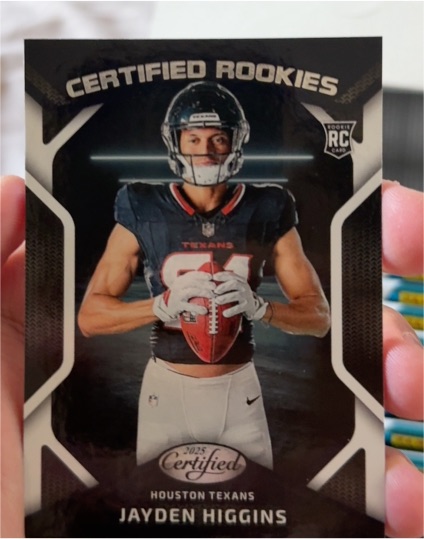 2025 Panini Certified #CRK-JHS Jayden Higgins — front
