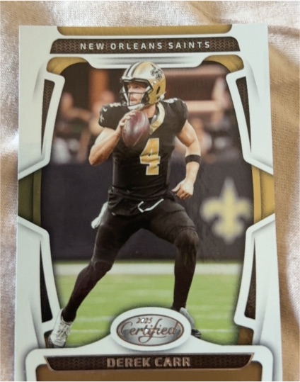 2025 Panini Certified #72 Derek Carr — front