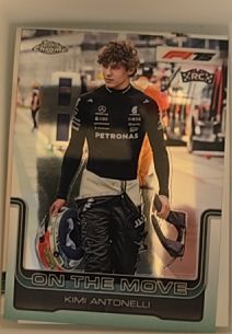 2025 Topps Chrome F1 #185 Kimi Antonelli On The Move — front