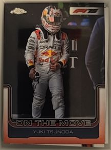 2025 Topps Chrome Formula 1 On The Move #184 Yuki Tsunoda — front