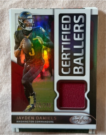 2025 Panini Certified #CBM-JDS Jayden Daniels — front