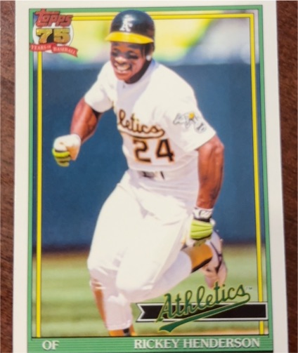 1991 Topps #52 Rickey Henderson — front