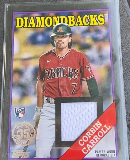 2023 Topps 1988 Topps Relics #88R-CCA Corbin Carroll — front