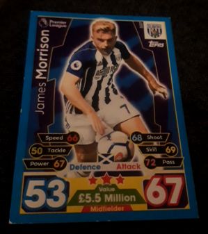 2017/18 Topps Match Attax #53 James Morrison — front