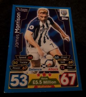2017/18 Topps Match Attax #53 James Morrison — front