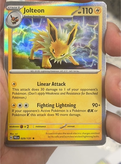 2025 Pokémon TCG Prismatic Evolutions #029 Jolteon — front