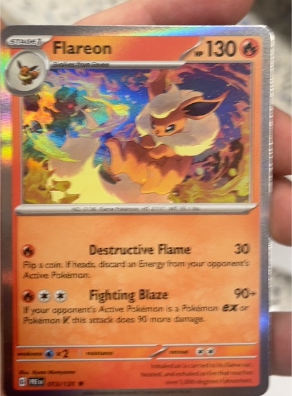 2025 Pokémon Prismatic Evolutions #013 Flareon — front