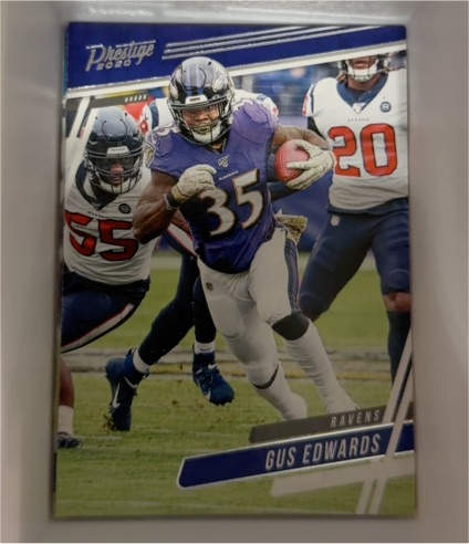 2020 Panini Prestige #153 Gus Edwards — front