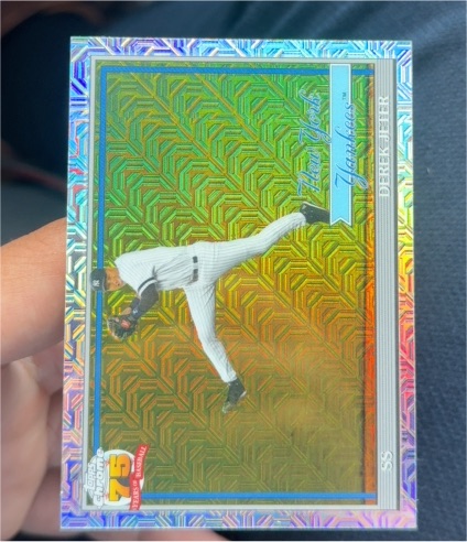 2026 Topps Series 1 #91C-73 Derek Jeter Silver Pack Mojo Refractor — front