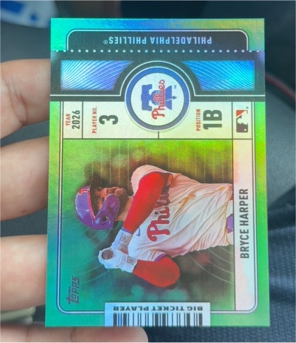 2026 Topps Series 1 #BTP-19 Bryce Harper — front