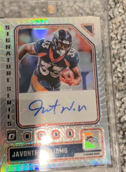 2023 Donruss Optic Signature Series #SS-JW Javonte Williams — front