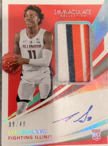 2020 Immaculate Collection Ayo Dosunmu #08/49 — front