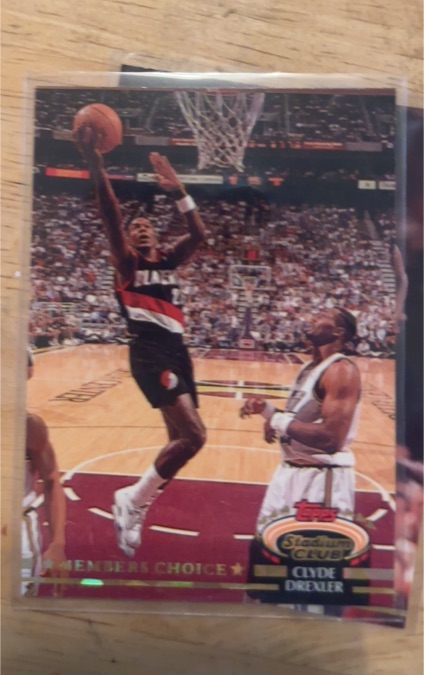 1992-93 Topps Stadium Club #199 Clyde Drexler Members Only — front