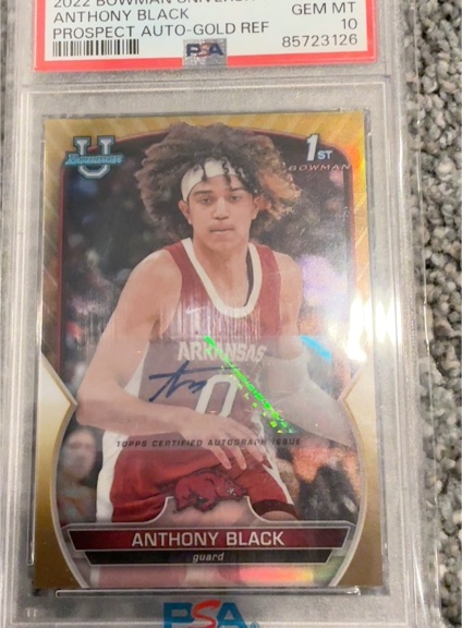 2022 Bowman University Chrome #58 Anthony Black — front
