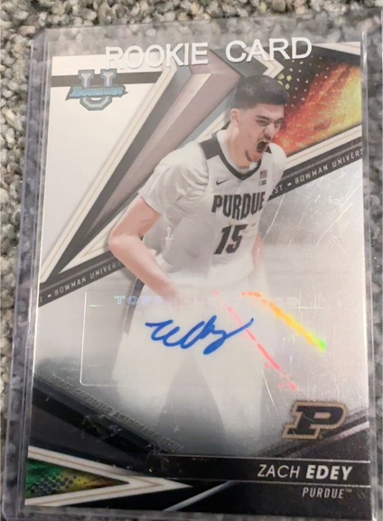 2022-23 Bowman University #BOA-ZE Zach Edey — front
