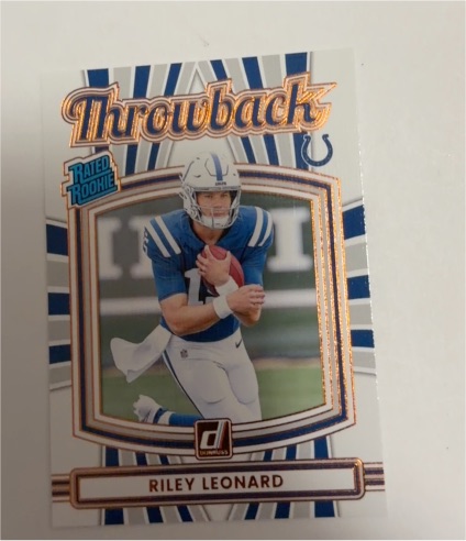 2025 Panini Donruss #33 Riley Leonard Rated Rookie Throwback — front