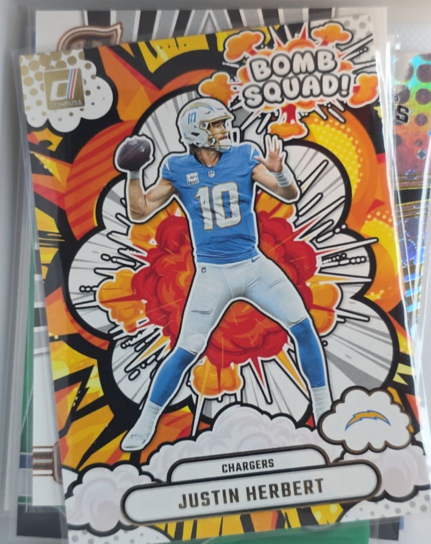 2025 Panini Donruss #BS-JHT Justin Herbert Bomb Squad! — front