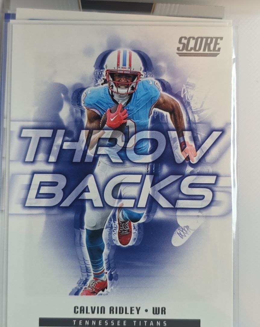 2025 Panini Score #12 Calvin Ridley Throwbacks Tennessee Titans — front