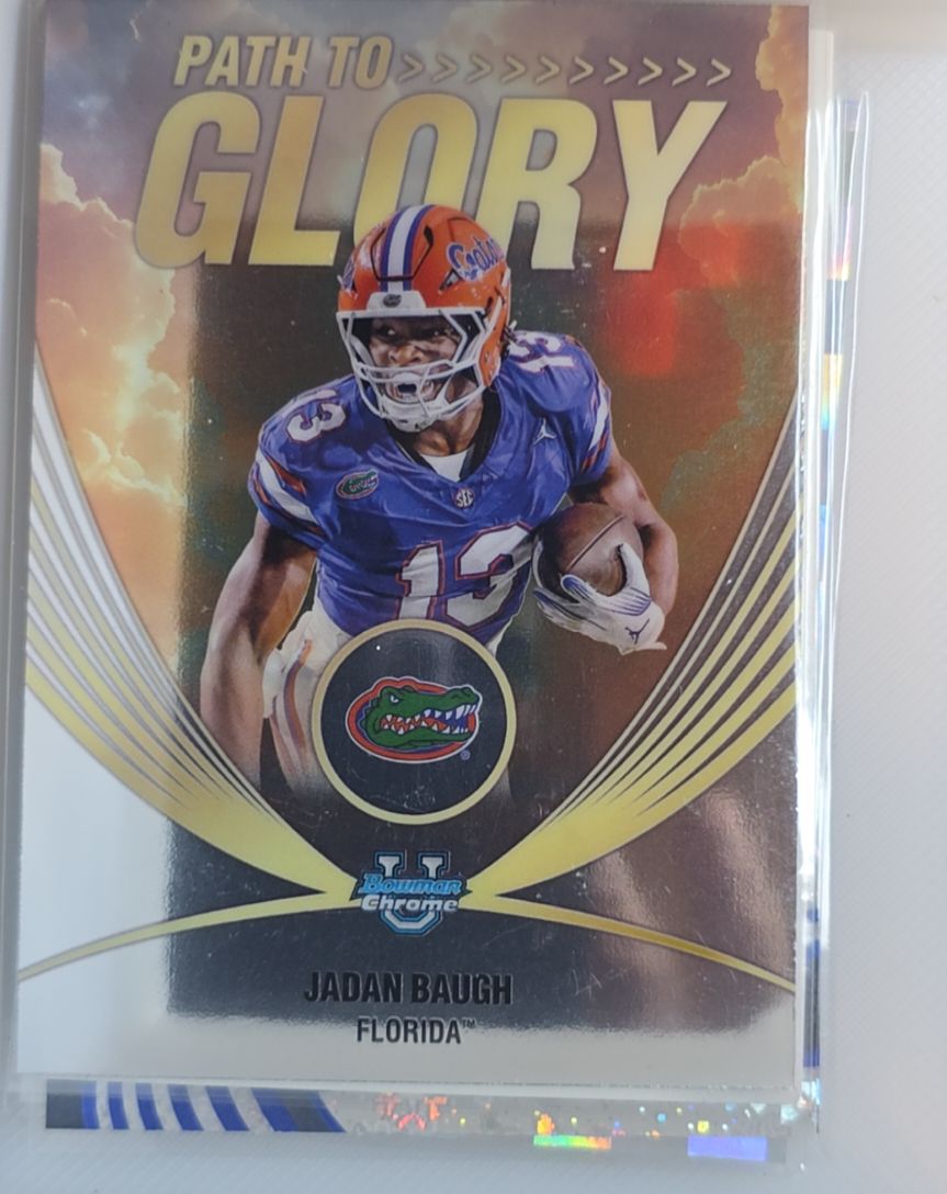 2025 Bowman University Chrome #PG-6 Jadan Baugh Path to Glory — front