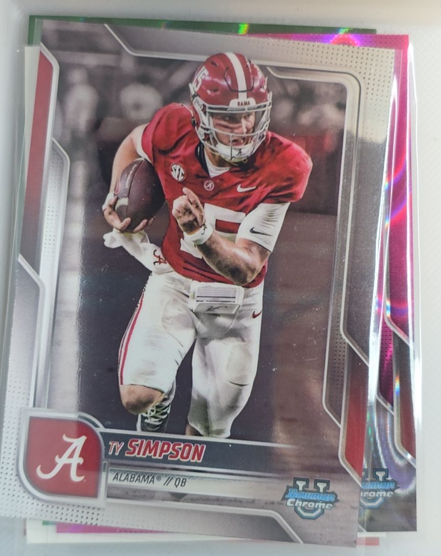 2025 Bowman University Chrome #151 Ty Simpson — front