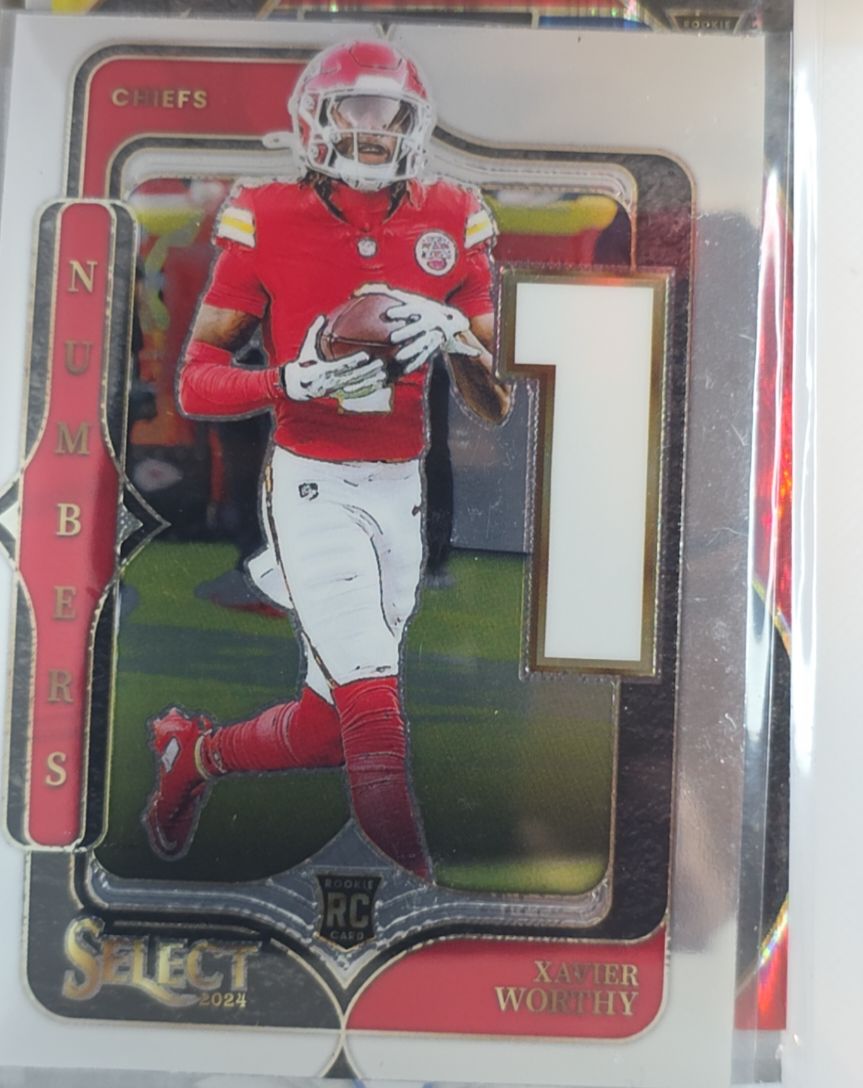2024 Panini Select Numbers #1 Xavier Worthy — front