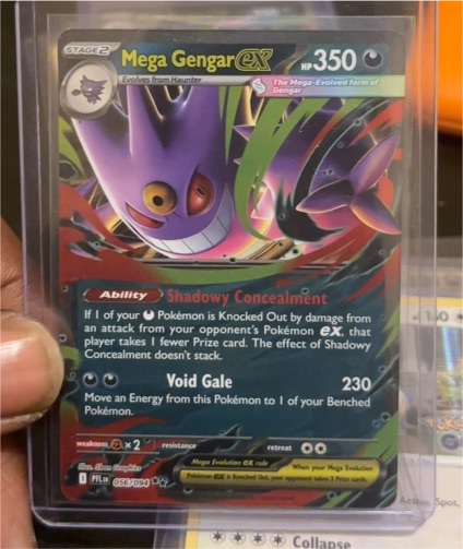 2014 Pokémon Phantom Forces #056 Mega Gengar EX — front