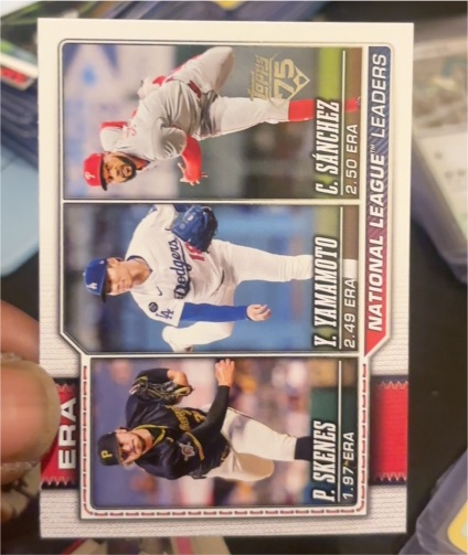 2026 Topps Series 1 #203 Paul Skenes / Yoshinobu Yamamoto / Christopher Sanchez — front