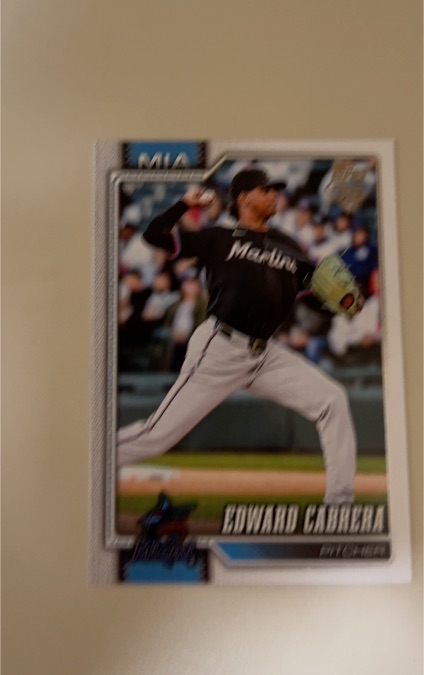 2026 Topps Series 1 #MIA Edward Cabrera — front