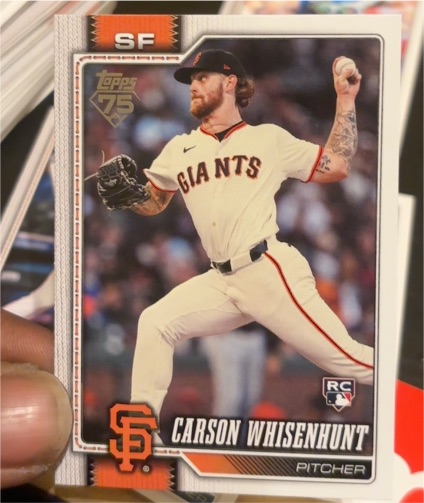 2026 Topps Series 1 #184 Carson Whisenhunt — front