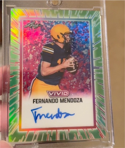 2025 Leaf Vivid Fernando Mendoza — front