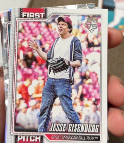 2026 Topps Series 1 First Pitch #FP-5 Jesse Eisenberg — front